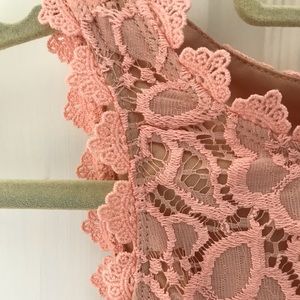 Pink lace dress